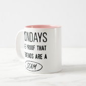 Kantoor Quote Grappige Twee-Tone Koffie Mok (Voorkant links)