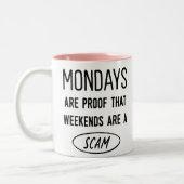 Kantoor Quote Grappige Twee-Tone Koffie Mok (Links)