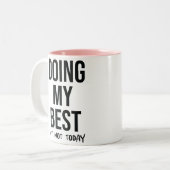 Kantoor Quote Grappige Twee-Tone Koffie Mok (Voorkant links)