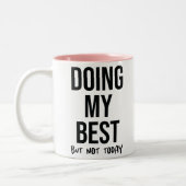 Kantoor Quote Grappige Twee-Tone Koffie Mok (Links)