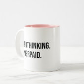 Kantoor Quote Grappige Twee-Tone Koffie Mok (Voorkant links)