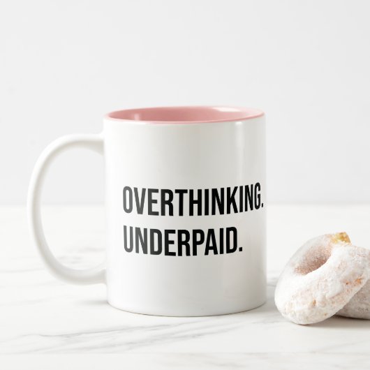 Kantoor Quote Grappige Twee-Tone Koffie Mok (Met donut)