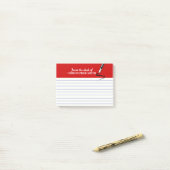 Kantoor red Post-it® note MINI (Op bureau)