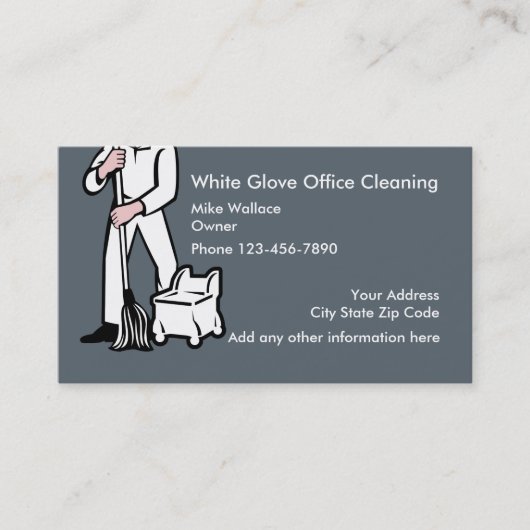 Kantoor Reiniging Visitekaartje (Voorkant)