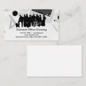 Kantoor Reinigingsdiensten Visitekaartjes (Voorkant / Achterkant)