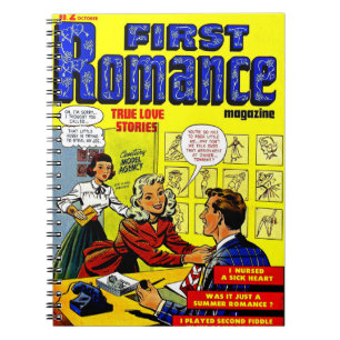 Kantoor Romance dame in rode komieken Notitieboek