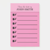 Kantoor roze Post-it® notitie PERSONALIZE Notes (Voorkant)
