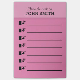 Kantoor roze Post-it® notitie PERSONALIZE Notes