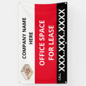 Kantoor ruimte aanpassen voor leaseback-ups spandoek (Verticaal)