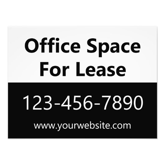 Kantoor Ruimte voor lease Telefoon Website Window Foto Afdruk (Voorkant)