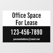 Kantoor Ruimte voor lease Telefoonnummer Zwart & W Raamsticker (Vel)