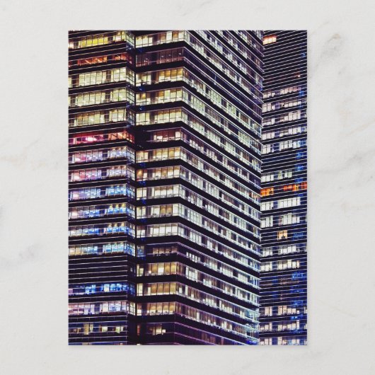 Kantoor 's nachts in Singapore Briefkaart (Voorkant)