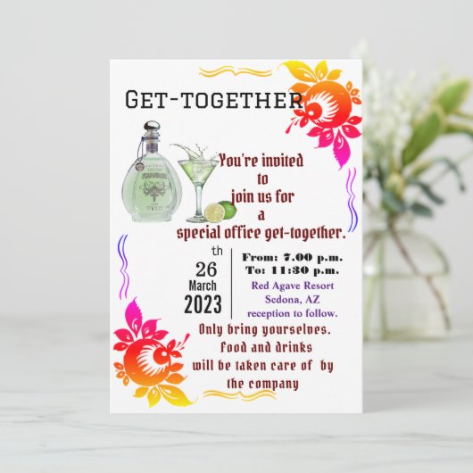 Kantoor samenkomen kaart (Staand voorkant)