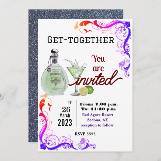 Kantoor samenkomen kaart (Voorkant / Achterkant)