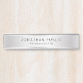 Kantoor, School Elegant Custom Sjabloon Faux Silve Deurbordje (Voorkant)
