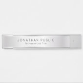 Kantoor, School Elegant Custom Sjabloon Faux Silve Deurbordje (Voorkant)