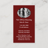 Kantoor Schoonmaak Janitorial Service Visitekaartj Visitekaartje (Voorkant)