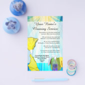 Kantoor Schoonmaak Service Flyer van Vibrant Ray B (Enkel)