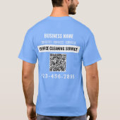 Kantoor Schoonmaakservice QR-code Logo maatwerk T-shirt (Achterkant)