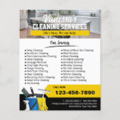 Kantoor schoonmaken van het huis - promotie flyer (Voorkant)