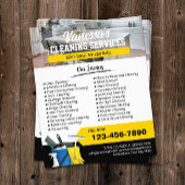 Kantoor schoonmaken van het huis - promotie flyer