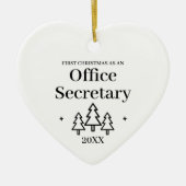 Kantoor secretaris Nieuwe baan Kerstmis Keramisch Ornament (Voorkant)