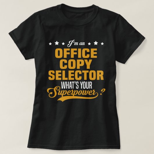 Kantoor Selector kopiëren T-shirt (Design voorkant)