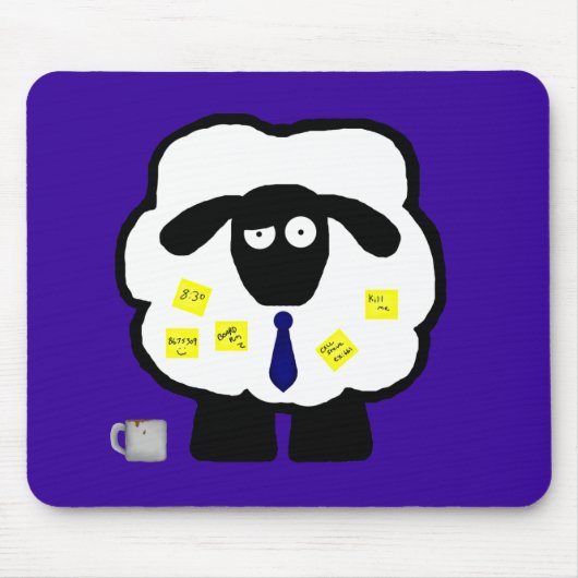 Kantoor Sheep Mousepad Muismat (Voorkant)