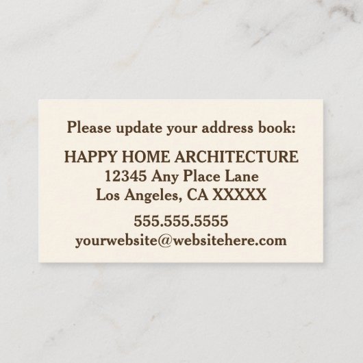 Kantoor Skyline Moving Insert Informatiekaartje (Achterkant)