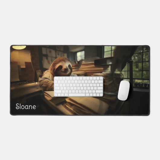 Kantoor Sloth gepersonaliseerd Bureaumat (Keyboard & Muis)
