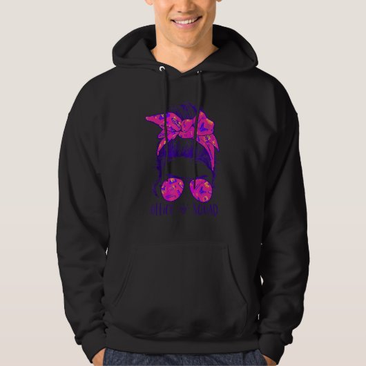 Kantoor Squad Administrative Assistant Messy Bun 1 Hoodie (Voorkant)