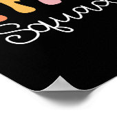 Kantoor Squad Retro Groovy  Happy First Day Poster (Hoek)