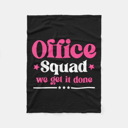 Kantoor Squad We Get It Done Terug naar School Hap Fleece Deken (Voorkant)