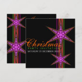 Kantoor Star-kerstuitnodigingen Kaart (Voorkant / Achterkant)