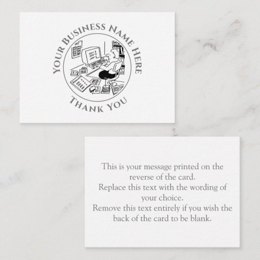 Kantoor Support Hartelijk dank voor uw briefkaart (Voorkant / Achterkant)