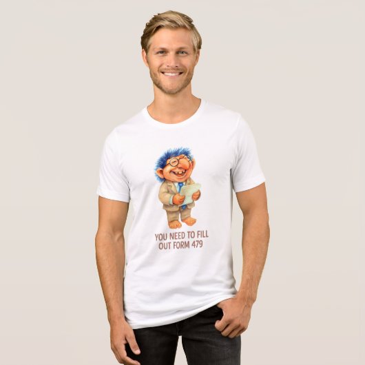 Kantoor Troll Manager Sarcasm teamleider Satire Tri-Blend Shirt (Voorkant volledig)