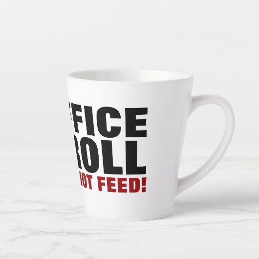 Kantoor troll niet eten. Internet Troll Cartoon Latte Mok (Rechts)