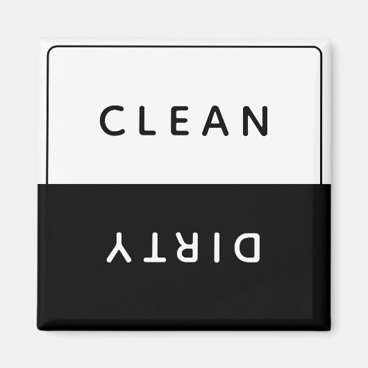 Kantoor Vaatwasser Notices Clean & Dirty Magnet (Voorkant)