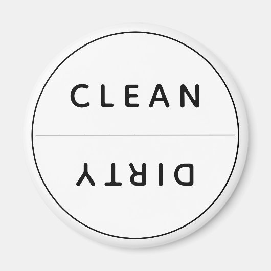 Kantoor Vaatwasser Notices Clean & Dirty Magnet (Voorkant)