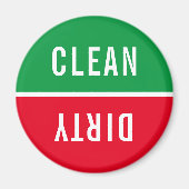 Kantoor Vaatwasser Notices Clean & Dirty Magnet (Voorkant)