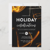 Kantoor Vakantie feest licht sparkler Uitnodiging (Voorkant)