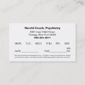 Kantoor van de arts Geplande Afspraak Herinnering Afsprakenkaartje (Voorkant)