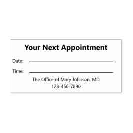 Kantoor van de arts Uw volgende afspraak Herinneri Zelfinktende Stempel