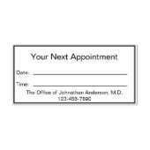 Kantoor van de arts Uw volgende afspraak Herinneri Zelfinktende Stempel (Design)