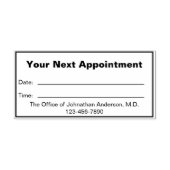 Kantoor van de arts Uw volgende afspraak Herinneri Zelfinktende Stempel (Design)