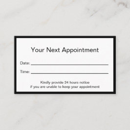 Kantoor van de beroepsarts afsprakenkaartje