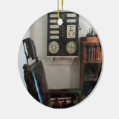 Kantoor van de oogarts met ooggrafiek keramisch ornament (Links)