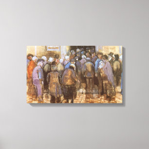 Kantoor van de Staatsloterij (Arm Geld) Canvas Afdruk