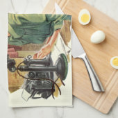 Kantoor van een ouderwets bedrijf, CEO-baas en sec Theedoek (Quarter Fold)