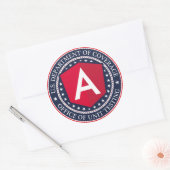 Kantoor van Eenheidstests Ronde Sticker (Envelop)